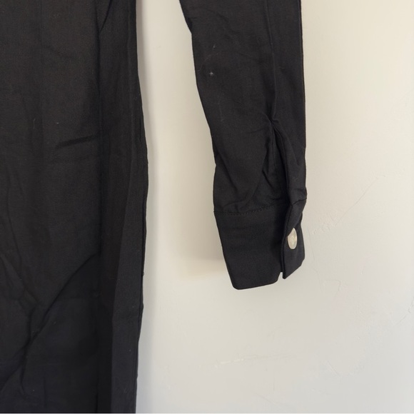 Petal & Pup Monrow cotton linen blend midi dress in black NWT Size: 2 - Picture 5 of 5